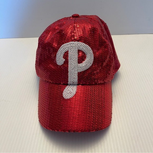 PINK Victoria's Secret Accessories - Phillies - Victoria's Secret PINK Sequin Cap Baller Hat Retired Rare